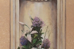 Painted floral niche